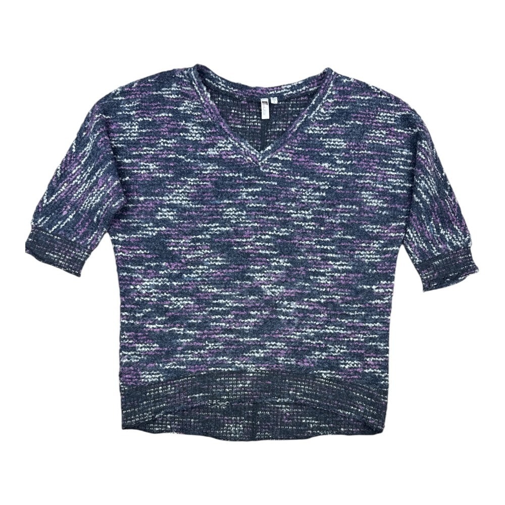 Kut from the Kloth Purple Space Dye V-Neck Dolman Sweater Small Wool Blend Knit
